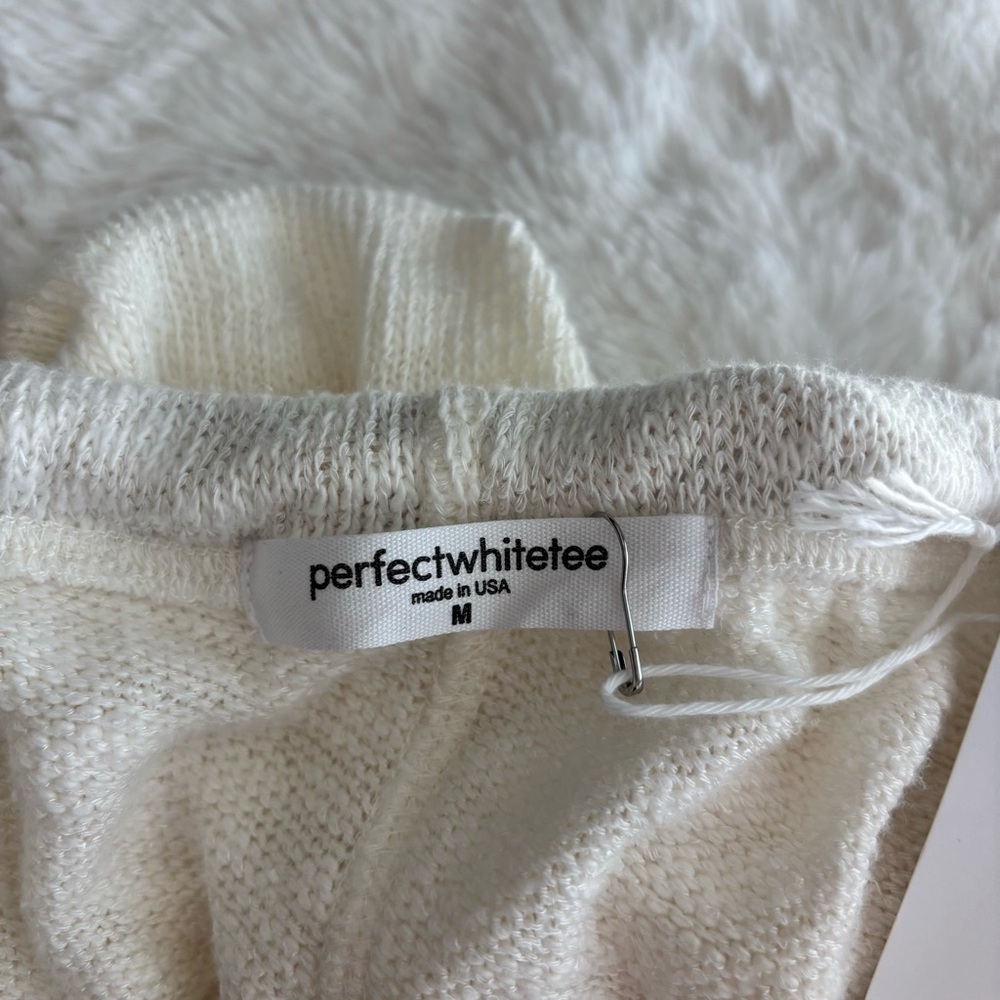 perfectwhitetee White Cozy Track Pants - Picture 8 of 13